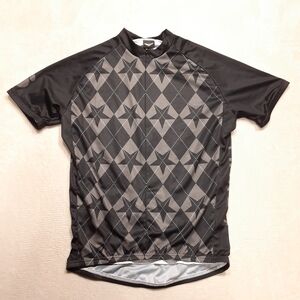 Twin Six Mens Argyle Print Cycling Jersey XL Black/Gray Club Raglan